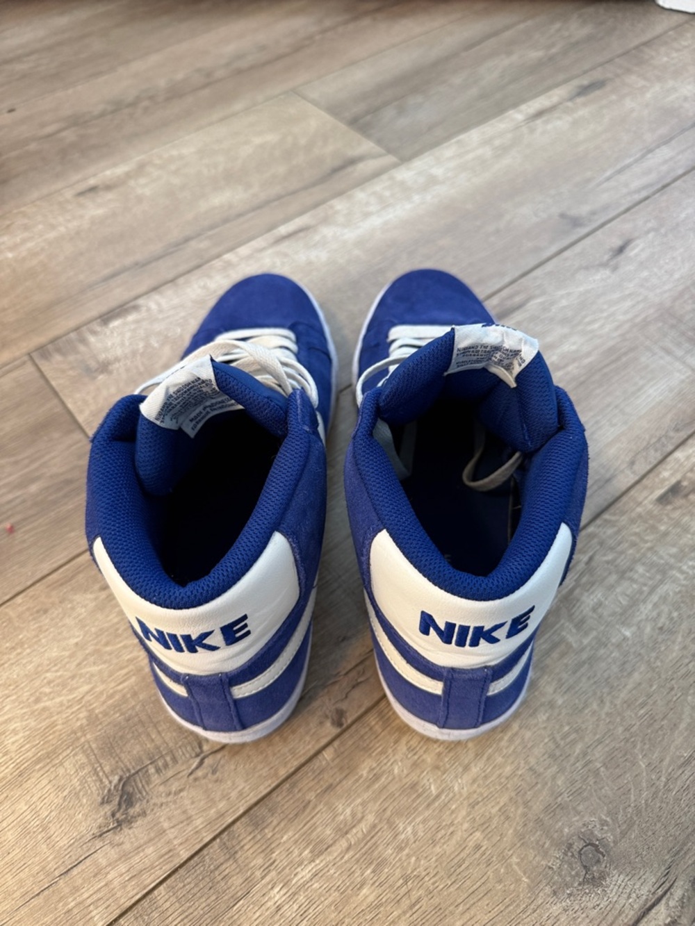 Nike Royal Blue and White High-Top Sneakers - Picture 2 of 4